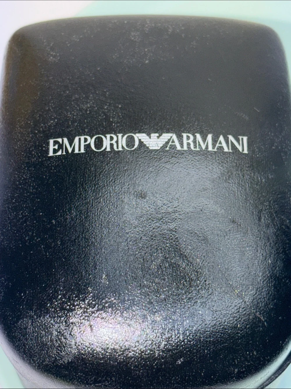 Emporio Armani Black and Gold Rectangular Men’s Watch